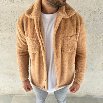 Erkek Pelüş Polar Hırka Gömlek – Yakalı
