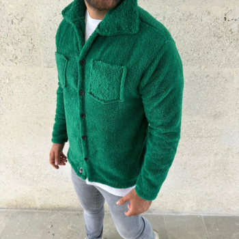 Erkek Pelüş Polar Hırka Gömlek – Yakalı