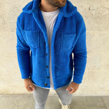 Erkek Pelüş Polar Hırka Gömlek – Yakalı