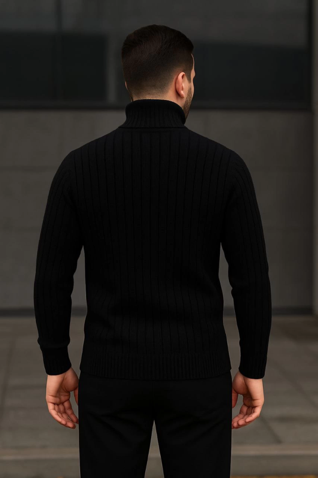 Erkek Balıkcı Yaka Bağazlı Triko Kazak Pamuklu Kalın Fitilli Dokuma Erkek Balıkcı Yaka Bağazlı Triko Kazak Pamuklu Kalın Fitilli Dokuma