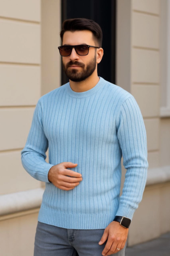 Regular Fit Uzun Kollu Kışlık Model - Bebe Mavisi