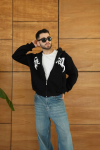 Erkek Kapüşonlu Sweatshirt Hoodie 3 İplik Şardonlu Pamuklu Kumaş