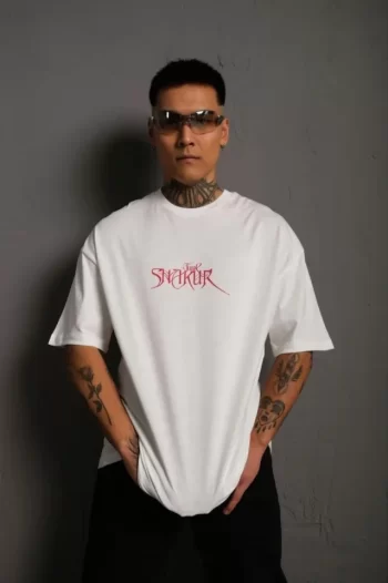 Erkek Oversize Tişört – Beyaz 24/1 Penye Kumaş