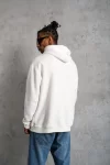 Erkek DANKES Baskılı Kapüşonlu Sweat – Beyaz