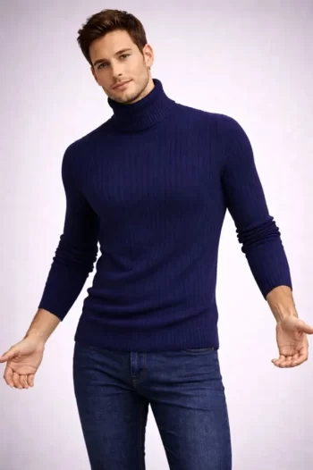 Regular Fit Uzun Kollu Kışlık Model - Lacivert