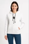 Nihilist Penguen Temalı Oversize Kapüşonlu Sweatshirt – Beyaz