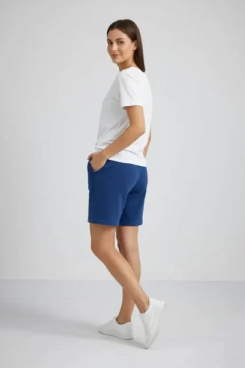 Dokuma Otoban Şort Beli Lastikli Bağcıklı