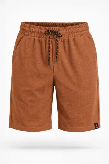 Erkek Otoban Dokuma Şort Beli Lastikli Bağcıklı