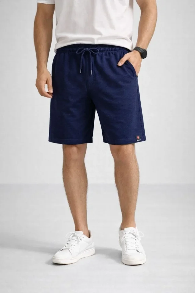 Rahat Kesim Günlük Yazlık Şort - Lacivert Rahat Kesim Günlük Yazlık Şort - Lacivert