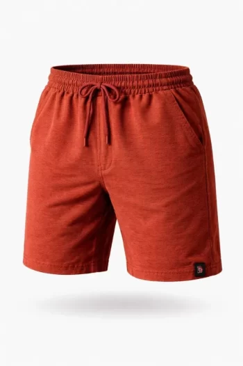 Erkek Otoban Dokuma Şort Beli Lastikli Bağcıklı