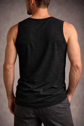 Erkek Flamlı Kumaş Sıfır Kolsuz Atlet Basic Spor Üst