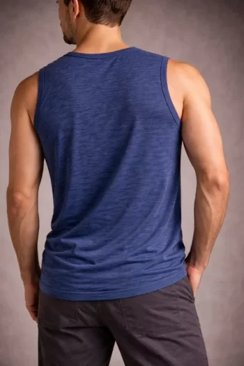 Erkek Flamlı Kumaş Sıfır Kolsuz Atlet Basic Spor Üst