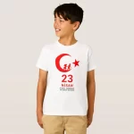 23 Nisan Çocuk Bayramı Baskılı Özel T-shirt – Beyaz
