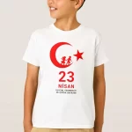 23 Nisan Çocuk Bayramı Baskılı Özel T-shirt – Beyaz