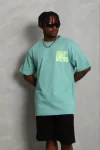 Erkek Baskılı T-Shirt Kısa Kol Bisiklet Yaka Regular Fit Rahat Kalıp Günlük Tişört – Mint Yeşili