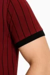 Erkek Polo Yaka Çizgili Tişört Kısa Kol Düğmeli Yazlık T-Shirt – Bordo