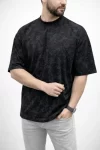 Erkek Premium Tişört OSY Yumuşak Dokulu Yıkamalı Oversize T-Shirt – Siyah