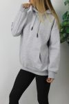 Üç İplik Kapşonlu Sweat Gri – 2410.2022