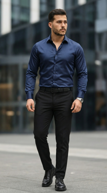 Erkek Saten Klasik Gömlek