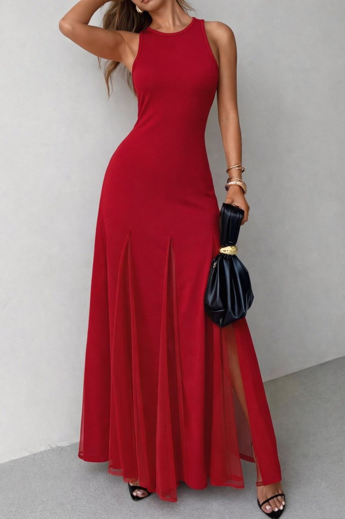 Kadın Askılı Bisiklet Yaka Etek Ucu Tül Detaylı Asimetrik Kiloş Uzun Ithal Krep Elbise Kadın Askılı Bisiklet Yaka Etek Ucu Tül Detaylı Asimetrik Kiloş Uzun Ithal Krep Elbise