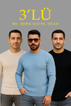Erkek Fitilli Triko Kazak 3’lü Set – Bej