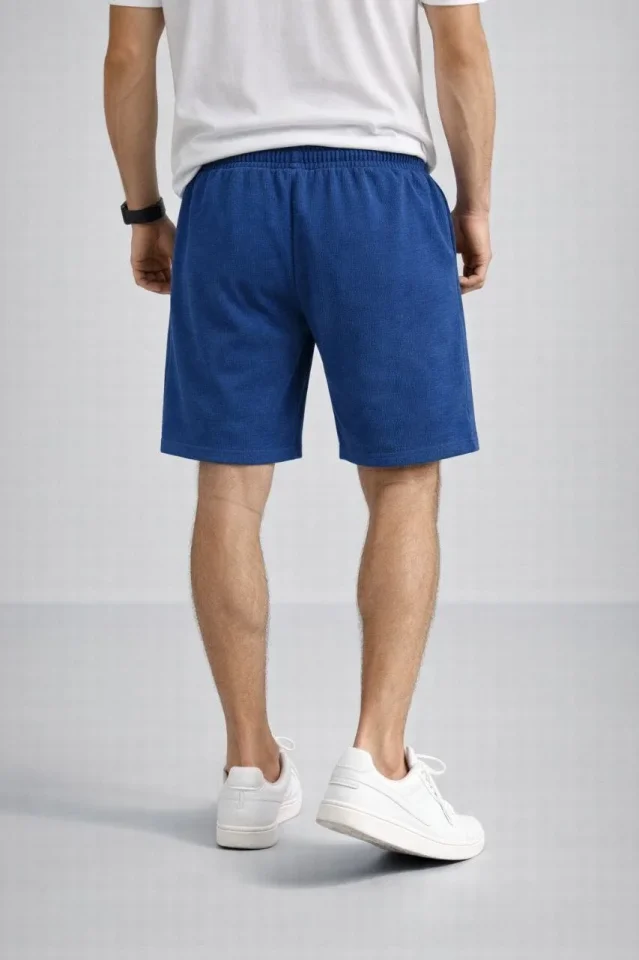 Rahat Kesim Günlük Yazlık Şort - İndigo Rahat Kesim Günlük Yazlık Şort - İndigo