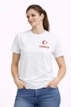 TÜRKİYE Ay Yıldız Baskılı Taraftar Forma T-Shirt – Beyaz