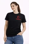 TÜRKİYE Ay Yıldız Baskılı Taraftar Forma T-Shirt – Siyah