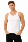Erkek Fitilli Likralı Kaşkorse Atlet Vücuda Oturan Basic Şıklık – Beyaz