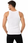 Erkek Fitilli Likralı Kaşkorse Atlet Vücuda Oturan Basic Şıklık – Beyaz