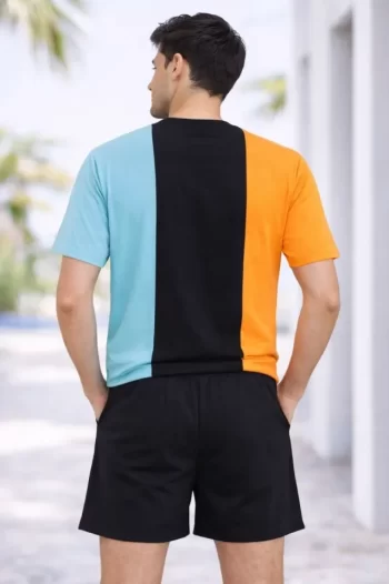 Erkek Nakışlı Tişört Şort İkili Takım Oversize Yazlık Kombin - Çok Renkli