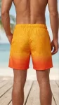 Erkek Deniz Şortu Fermuarlı Cepli File Astarlı Hızlı Kuruyan Premium – Çok Renkli