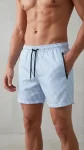 Erkek Deniz Şortu Fermuarlı Cepli File Astarlı Hızlı Kuruyan Premium – Bebek Mavisi