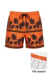 Erkek Deniz Şortu Fermuarlı Cepli File Astarlı Hızlı Kuruyan Premium – Turuncu