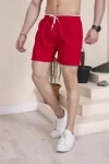 Erkek Deniz Şortu Fermuarlı Cepli File Astarlı – Kırmızı