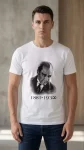 Erkek Atatürk Baskılı Tişört Kısa Kollu Bisiklet Yaka T-Shirt – Beyaz