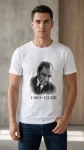 Erkek Atatürk Baskılı Tişört Kısa Kollu Bisiklet Yaka T-Shirt – Beyaz