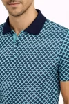 Erkek Pike Kumaş Polo Yaka Desenli Tişört Kısa Kol Yazlık T-Shirt – Turkuaz