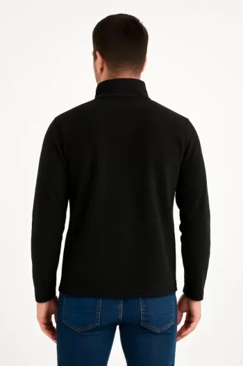 Ön Polar Kazak Dik Yaka - Siyah