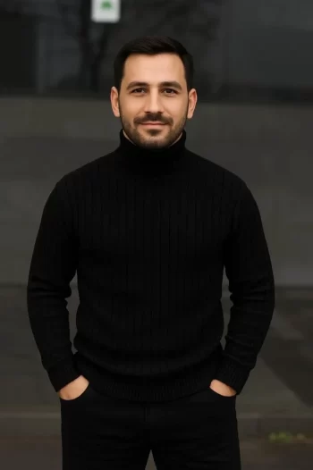 Erkek Fitilli Kazak Tam Boğazlı Balıkçı Yaka Triko 3lü Set Beyaz-Gri-Siyah