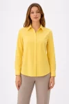 Uzun Kol Gömlek Düğmeli Klasik Yaka Günlük Ve Ofis Şıklığına Uygun – Sarı