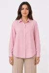 Uzun Kol Gömlek Düğmeli Klasik Yaka Günlük Ve Ofis Şıklığına Uygun – Toz Pembe