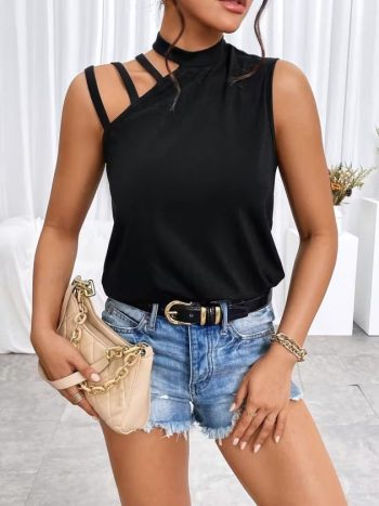 Kadın Omuzdan şerit Detaylı Yarı Balıkçı Yaka Viskon Bluz