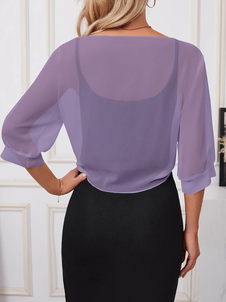 Kadın Truvakar Kollu önden Bağlamalı Kısa şifon Bolero Ceket Kadın Truvakar Kollu önden Bağlamalı Kısa şifon Bolero Ceket