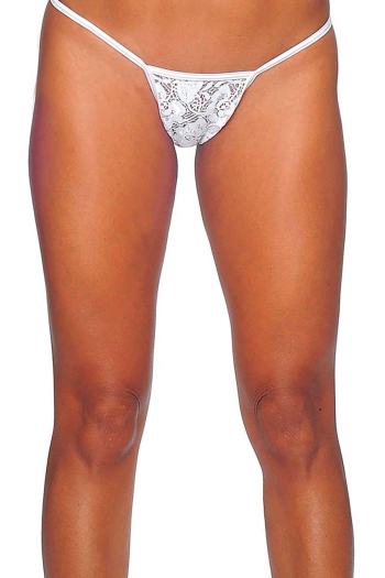 Kadın Modern Stil Beyaz Dantel İşlemeli Elegant Seri Fantazi Tanga