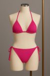 Kadın Fuşya Yandan Bağlamalı Bikini Mayo Takımı