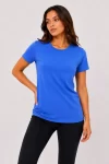 Basic Tişört Bisiklet Yaka Kısa Kol Günlük Yazlık Slim Fit T-Shirt – Mavi