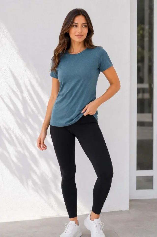 Basic Tişört Bisiklet Yaka Kısa Kol Günlük Yazlık Slim Fit T-Shirt - Füme Basic Tişört Bisiklet Yaka Kısa Kol Günlük Yazlık Slim Fit T-Shirt - Füme