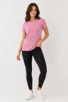 Basic Tişört Bisiklet Yaka Kısa Kol Günlük Yazlık Slim Fit T-Shirt – Pembe
