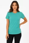 Basic Tişört Bisiklet Yaka Kısa Kol Günlük Yazlık Slim Fit T-Shirt – Su Yeşili